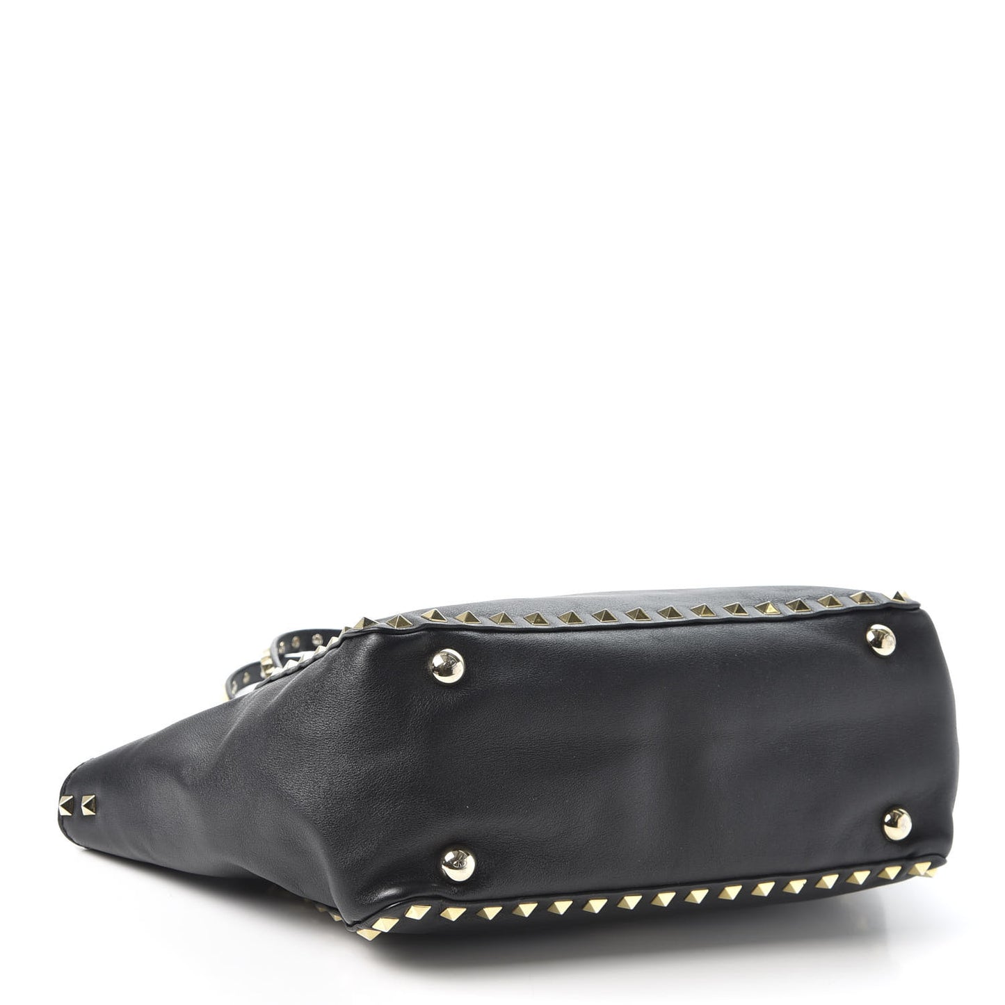 Vitello Small Rockstud Tote Black
