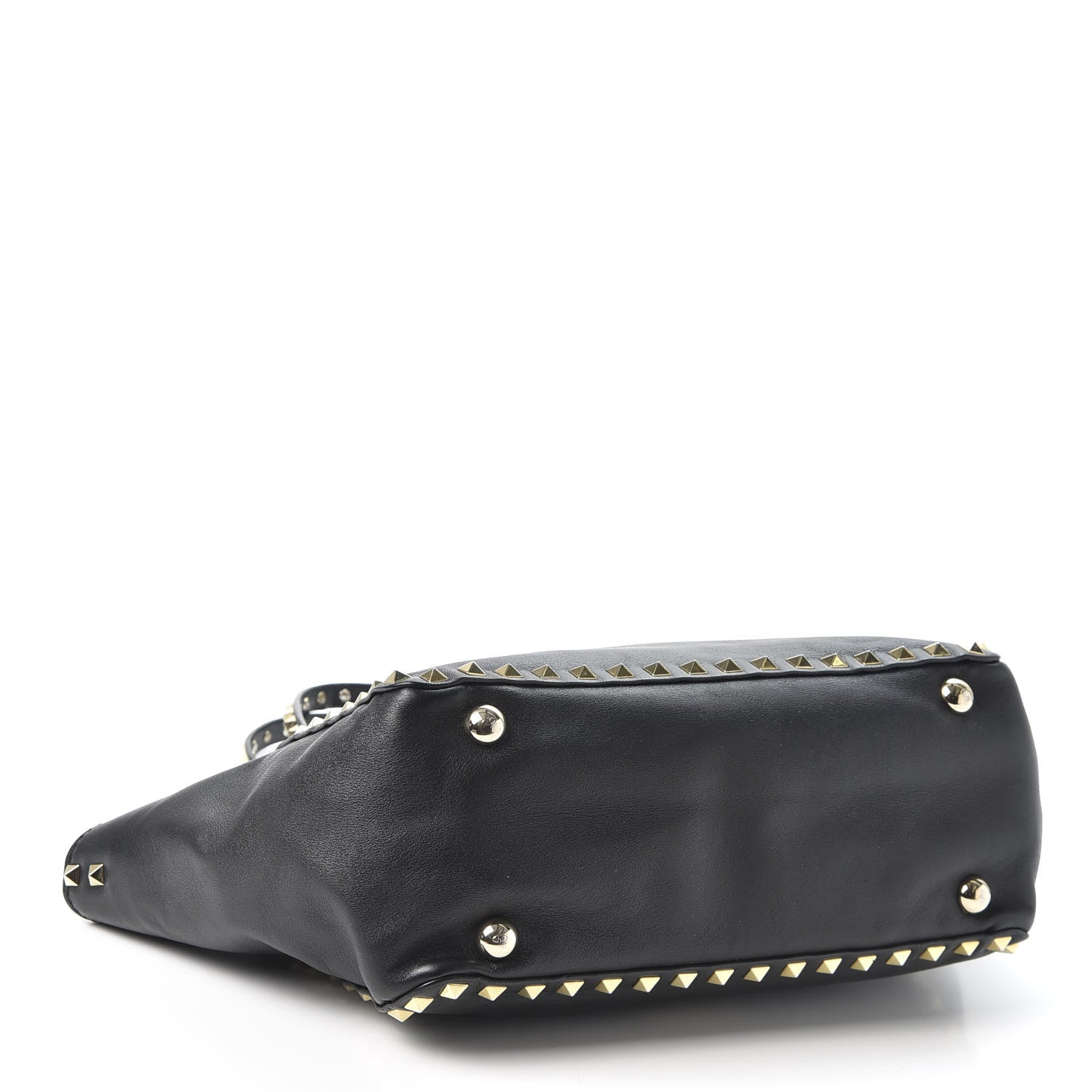 Valentino Garavani Vitello Small Rockstud Tote Black 3 of 12