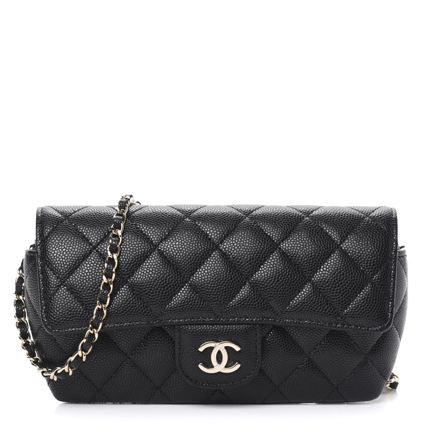 Chanel Caviar Quilted Glasses Case With Chain Black 1 of 8