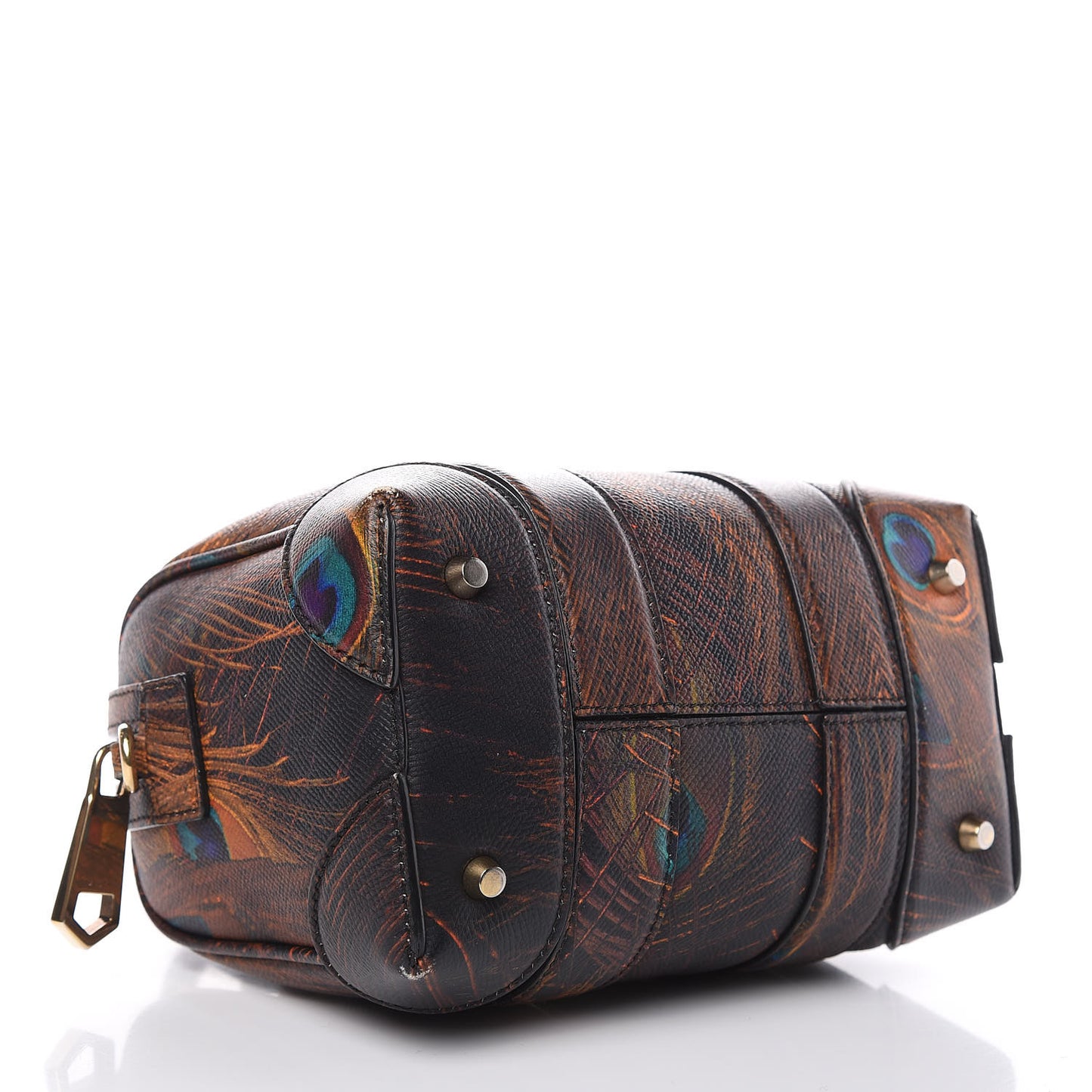 Calfskin Peacock Print Micro Lucrezia