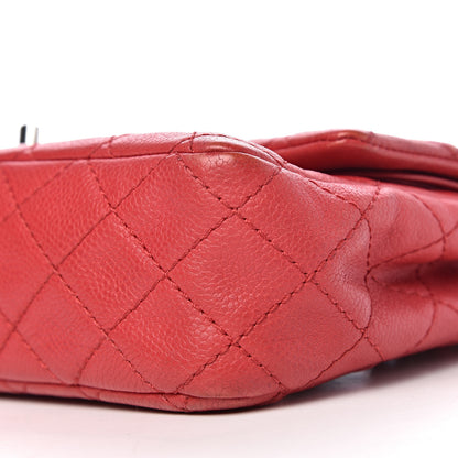 Chanel Washed Caviar Quilted Medium Double Flap Red 7 of 14