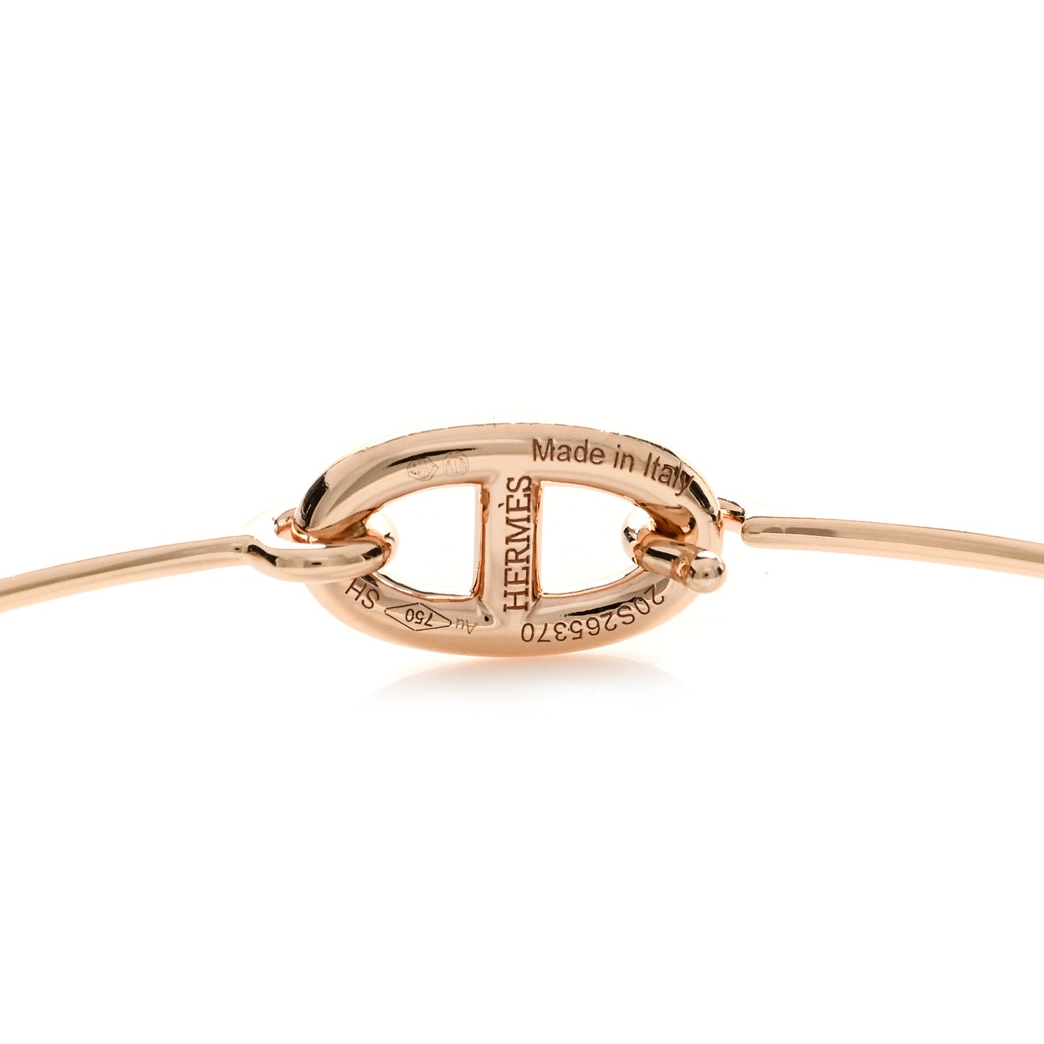 Hermes 18K Rose Gold PM Ronde Chaine d'Ancre Bracelet SH 3 of 3