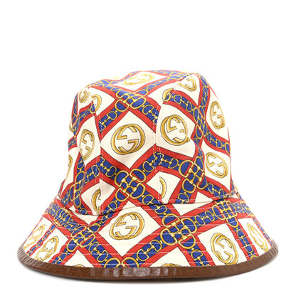 Gucci New Canvas Horsebit Interlocking G Bucket Hat S Ivory 5 of 8