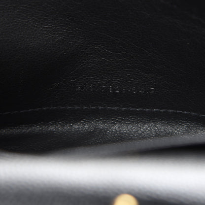Saint Laurent Grain De Poudre Matelasse Chevron Monogram Chain Wallet Black 7 of 7