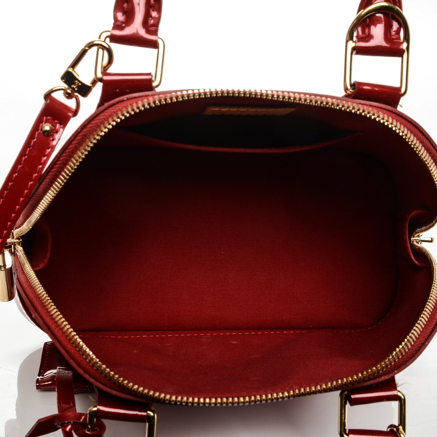 Louis Vuitton Vernis Rayures Alma BB Pomme D'Amour 6 of 7