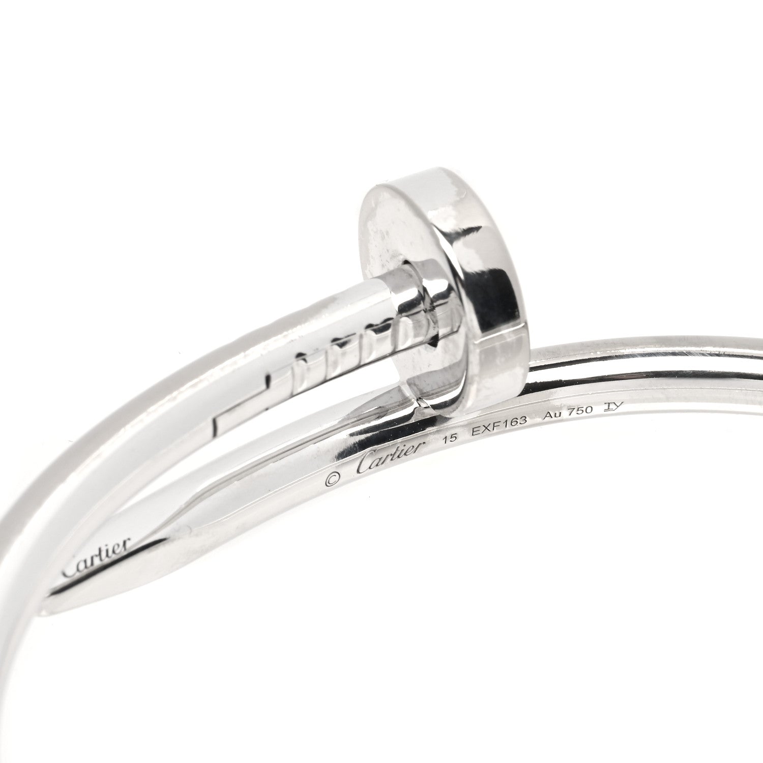 Cartier 18K White Gold Juste Un Clou Bracelet 15 3 of 4