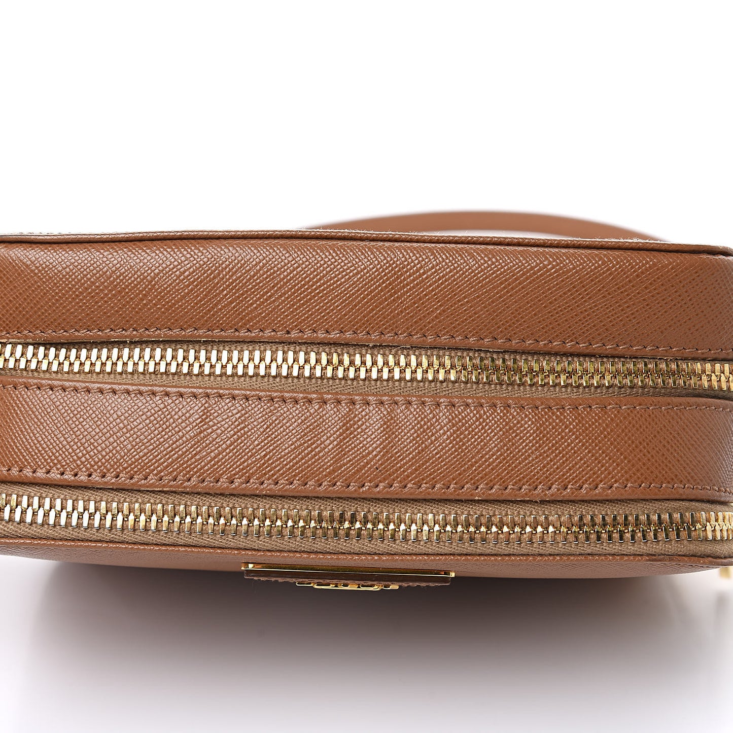 Saffiano Mini Double Zip Shoulder Bag