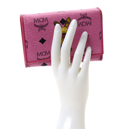 MCM Visetos Rabbit Tri-Fold Wallet Pink 2 of 11