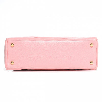 Chanel Caviar Quilted Small Bowler Pink 6 of 9