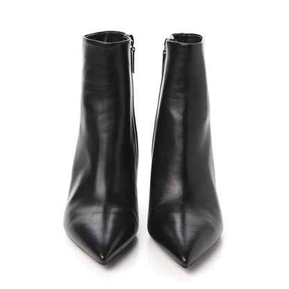 Saint Laurent Santiago Russo Kate 85 Zip Bootie 38 Black 2 of 9