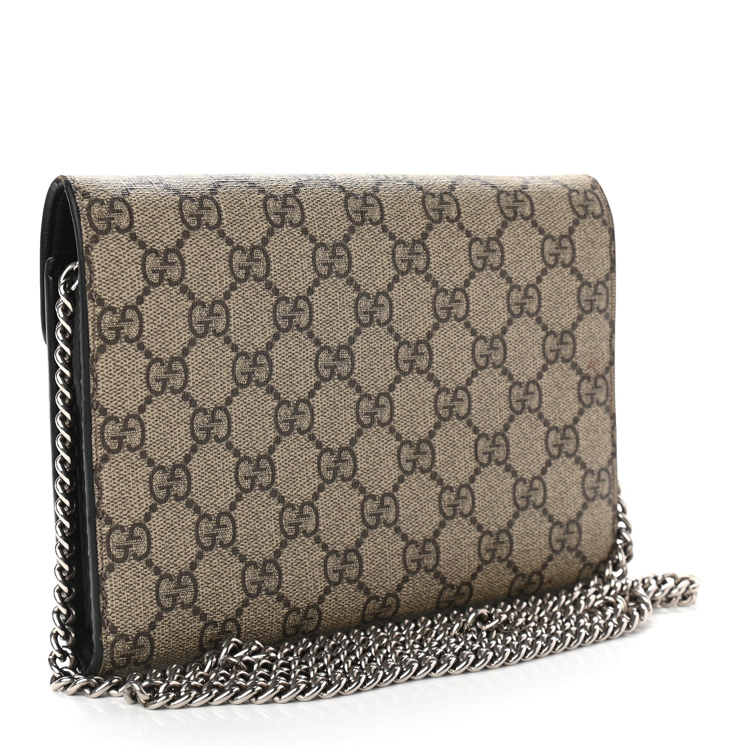 Gucci GG Supreme Monogram Mini Dionysus Chain Wallet Beige Black 3 of 9