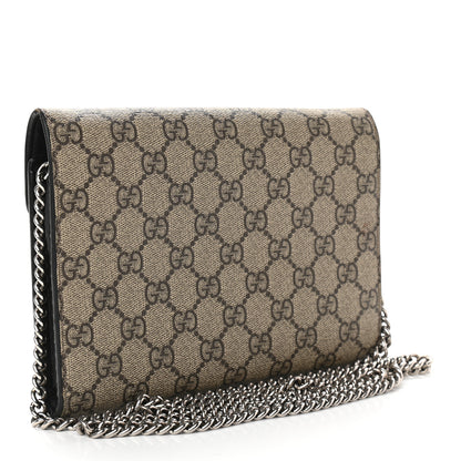 Gucci GG Supreme Monogram Mini Dionysus Chain Wallet Beige Black 3 of 9