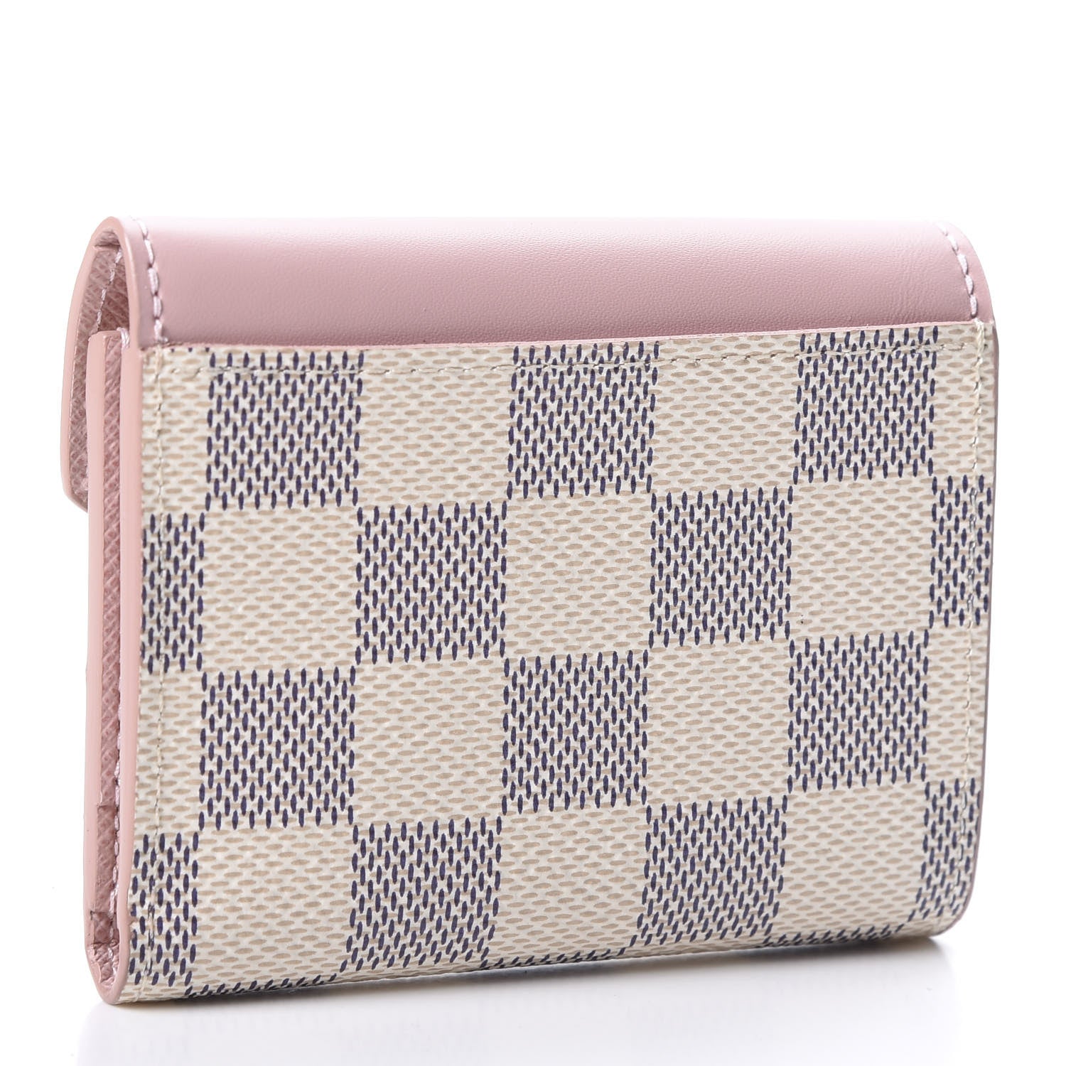 Louis Vuitton Damier Azur Zoe Wallet Rose Ballerine 3 of 9