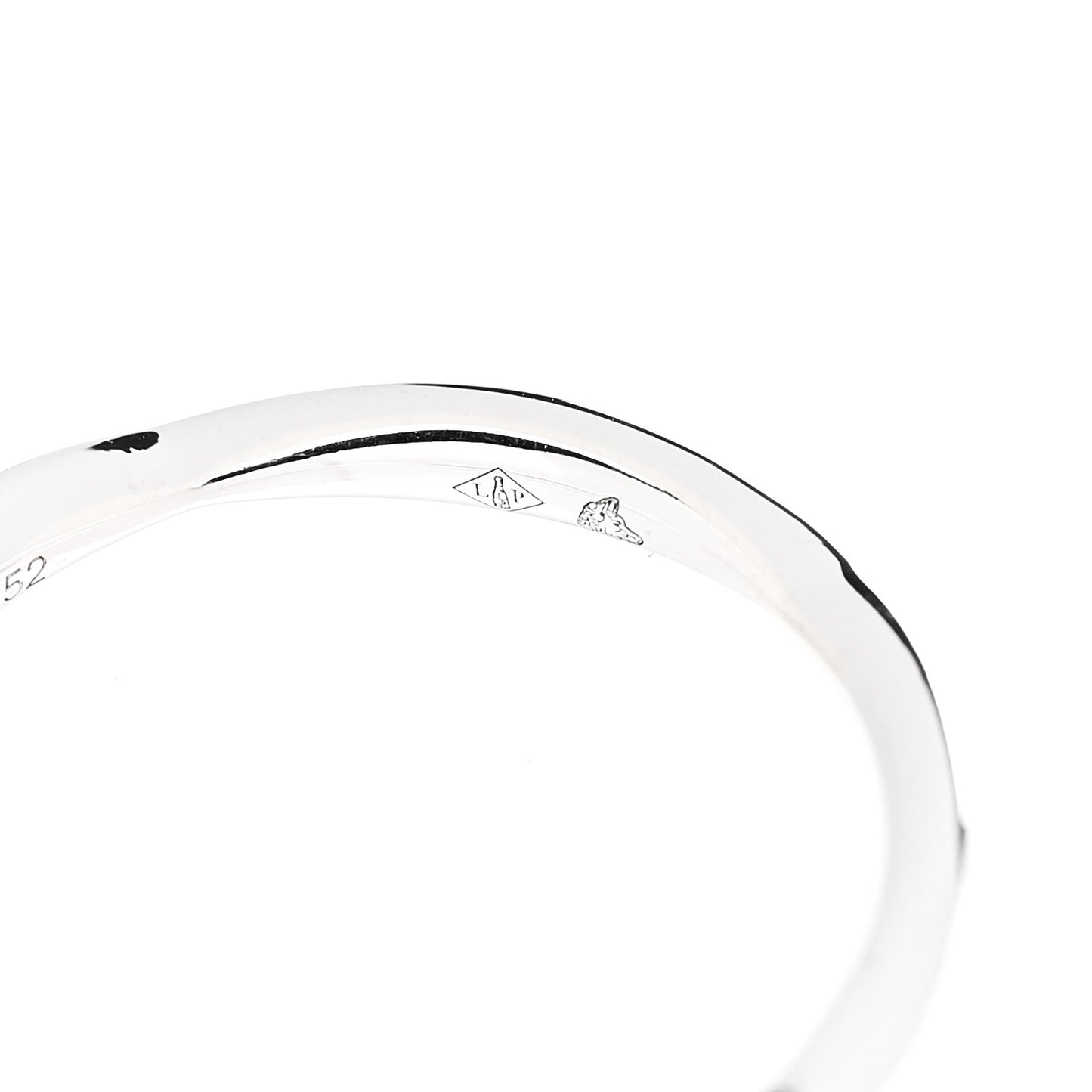 Platinum Camelia Wedding Band Ring 52 6