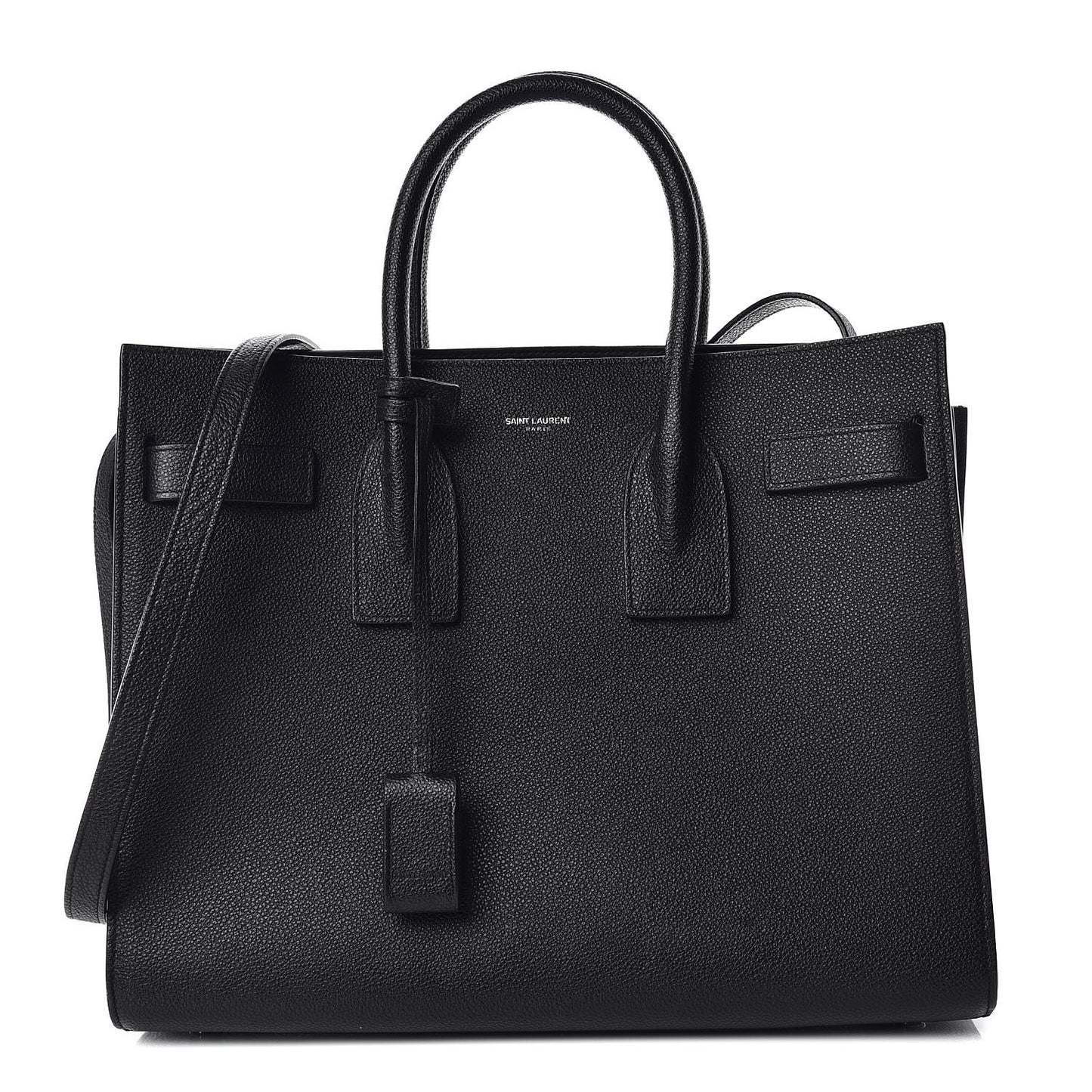 Grained Calfskin Small Sac De Jour Black