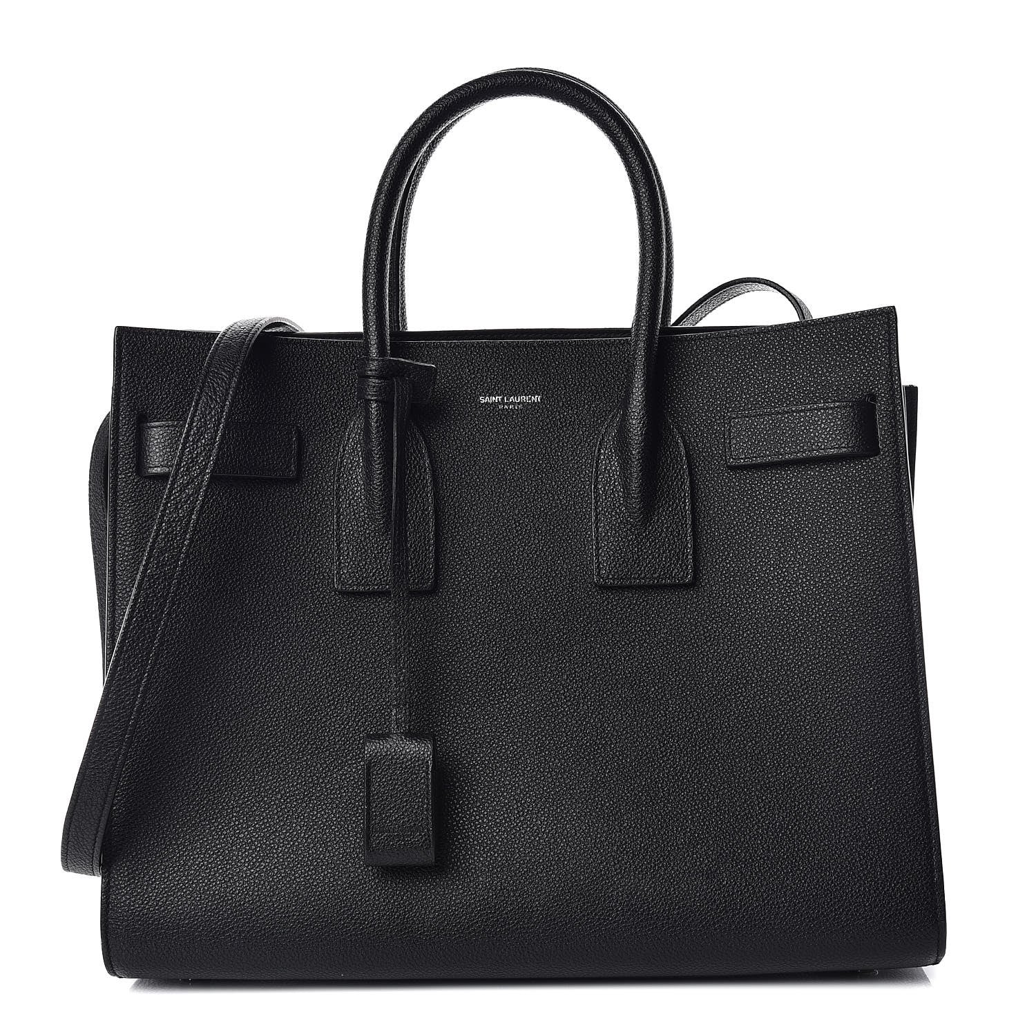 Saint Laurent Grained Calfskin Small Sac De Jour Black 1 of 17