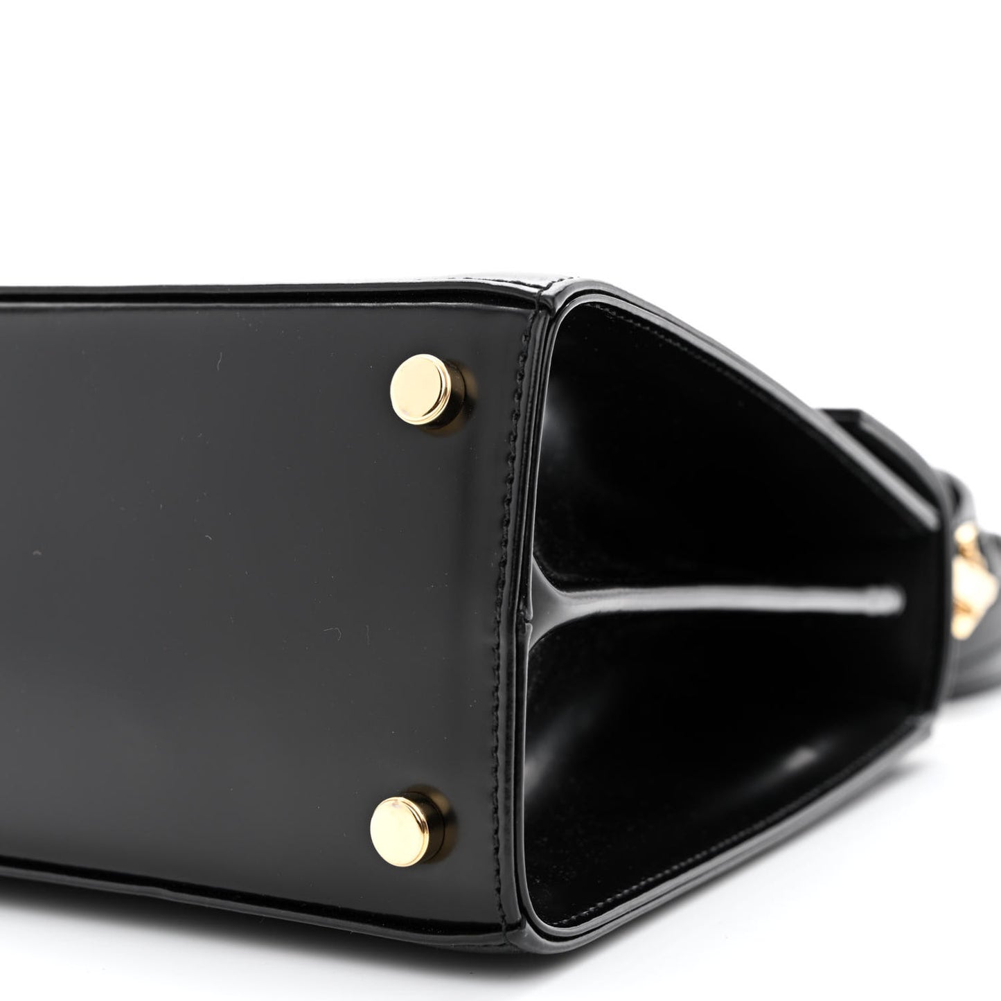 Brushed Off Calfskin Iconic Top Handle Bag Black