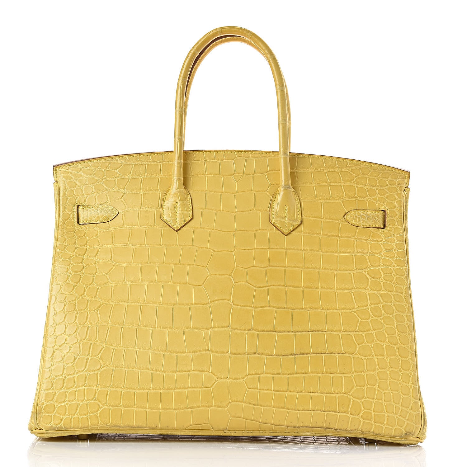 Hermes Matte Porosus Crocodile Birkin 35 Mimosa 4 of 39