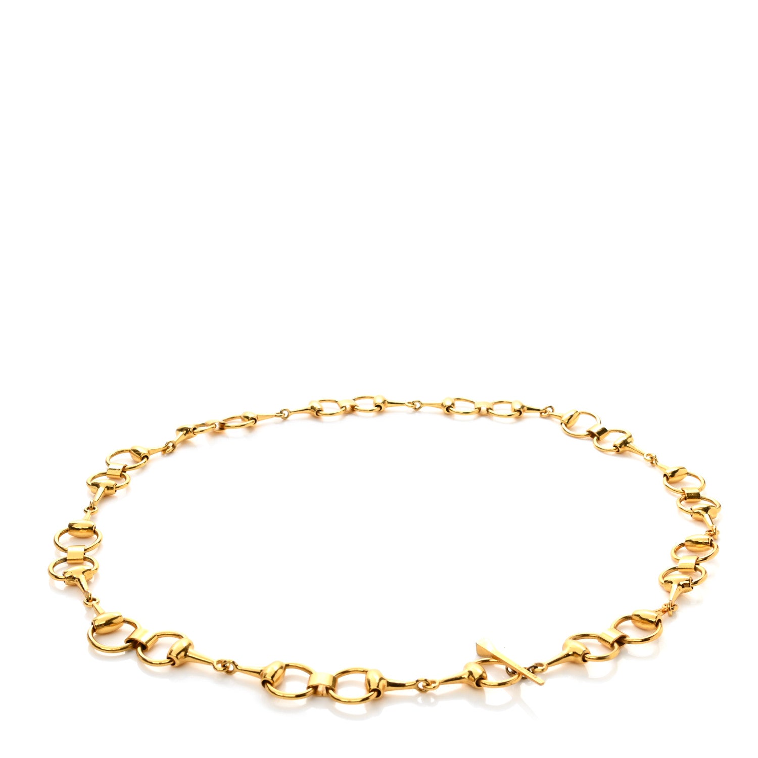 Gucci Brass Horsebit Chain Belt Gold 1 of 3