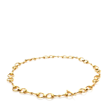 Gucci Brass Horsebit Chain Belt Gold 1 of 3