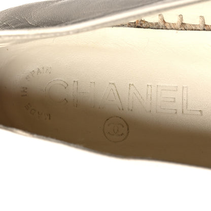 Chanel Lambskin CC Espadrilles 39 White 9 of 10