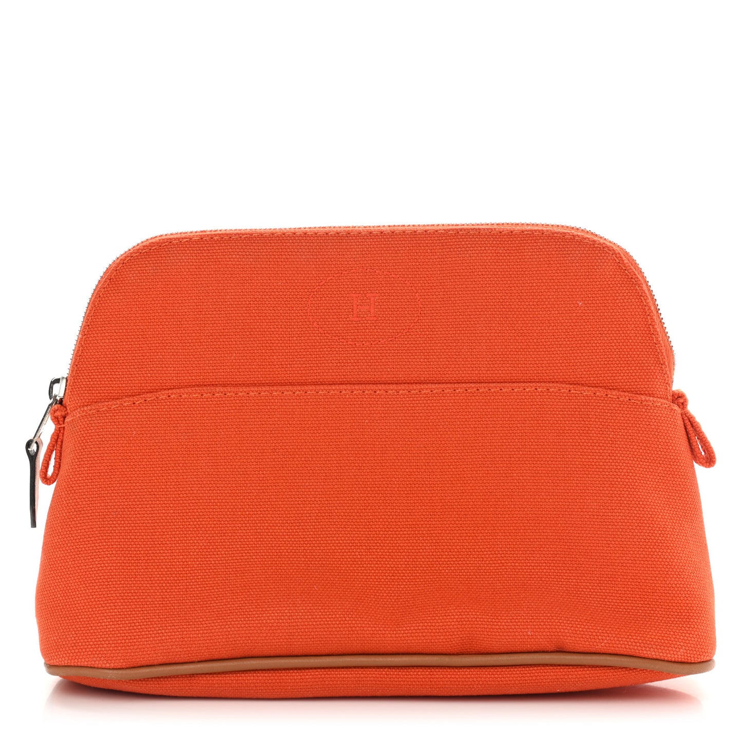 Cotton Canvas Mini Bolide Travel Cosmetic Pouch Feu