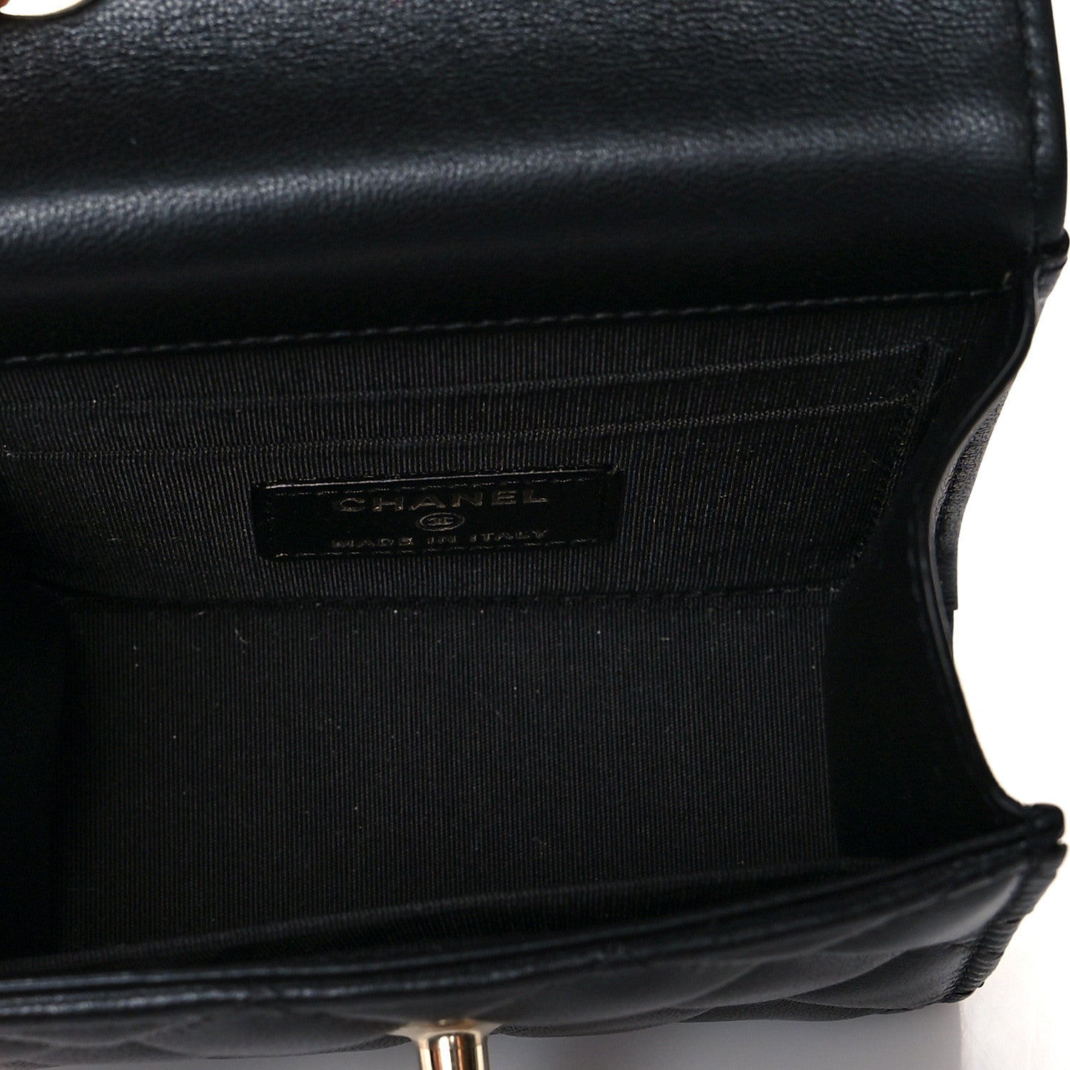 Chanel Lambskin Quilted Mini Trendy CC Chain Wallet Black 5 of 10