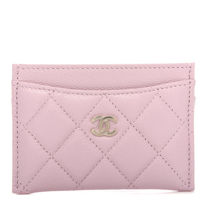 Chanel Caviar Quilted Card Holder Light Pink 1 of 9