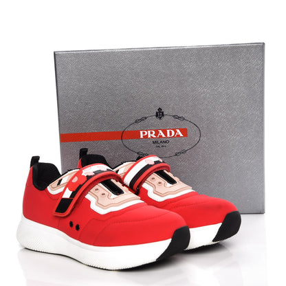Prada Neoprene Floral Sneakers 37 Lacca 11 of 11