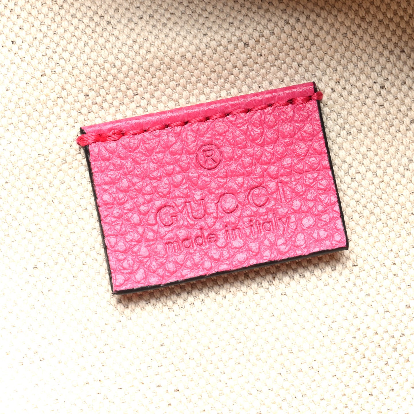 Grained Calfskin Logo Belt Bag Pink