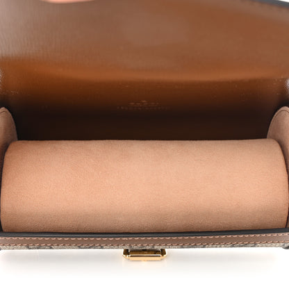 Gucci GG Supreme Monogram Calfskin Watch Travel Case Beige Ebony Brown Sugar 7 of 12