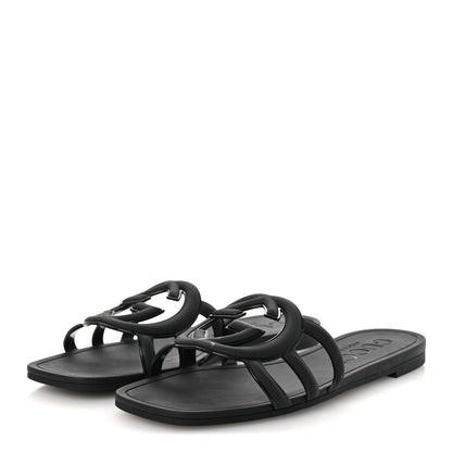 Gucci Rubber Interlocking G Womens Slide Sandals 36 Black 36 Black 4 of 13