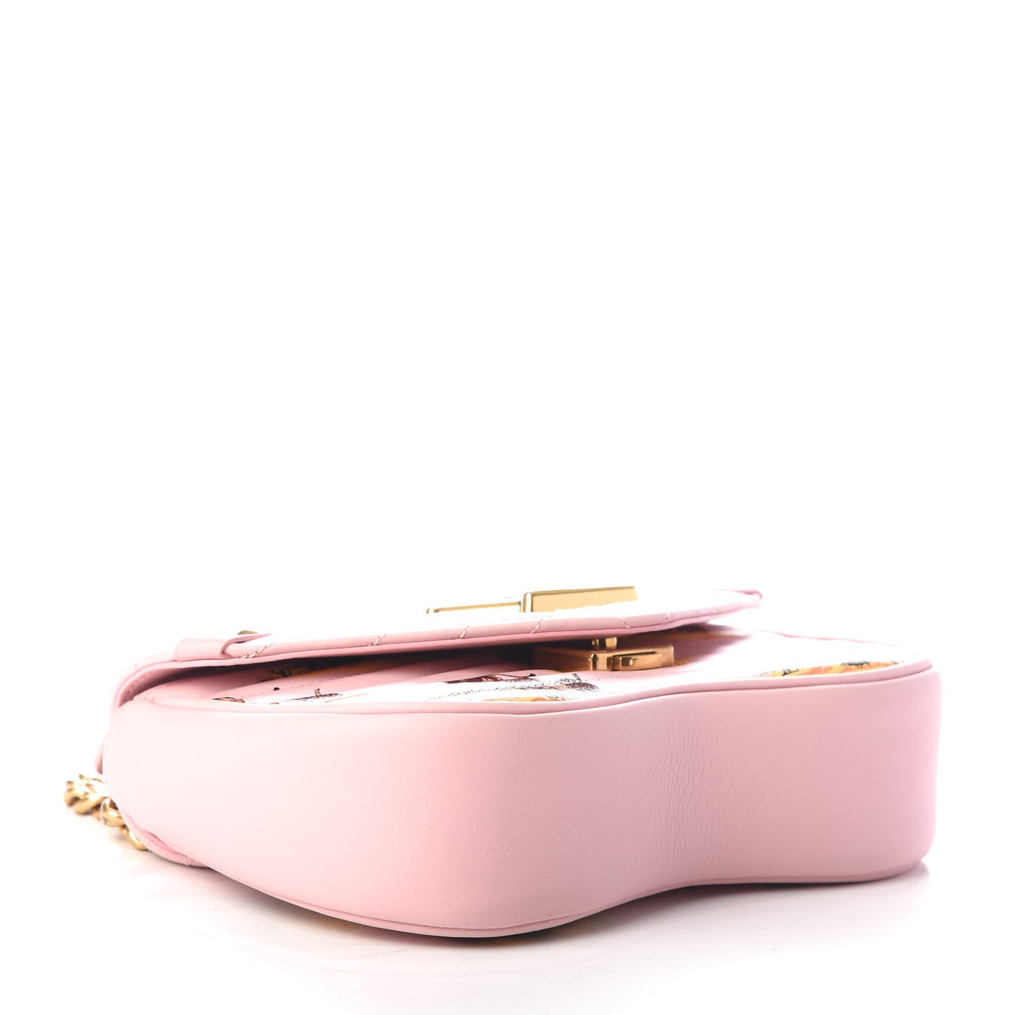 Calfskin Leopard Print New Wave Chain PM Light Pink