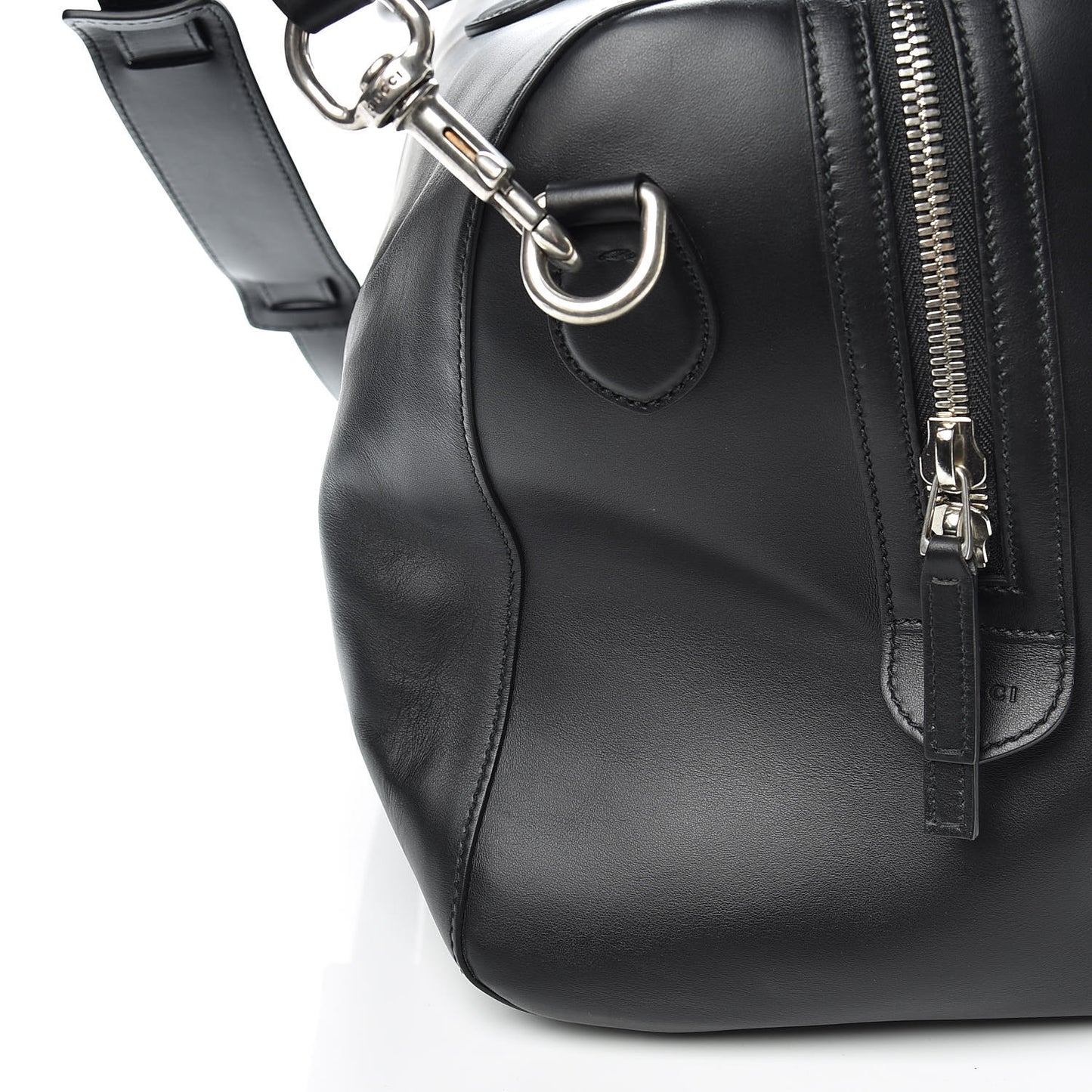 Calfskin GucciGhost Real Duffle Black Yellow