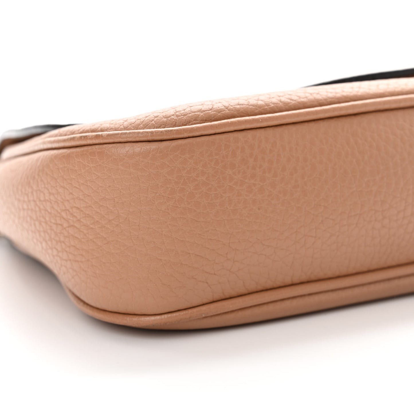 Pebbled Calfskin Medium Soho Flap Crossbody Camelia