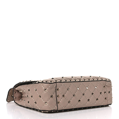 Valentino Garavani Lambskin Medium Rockstud Spike Shoulder Bag Poudre 4 of 9