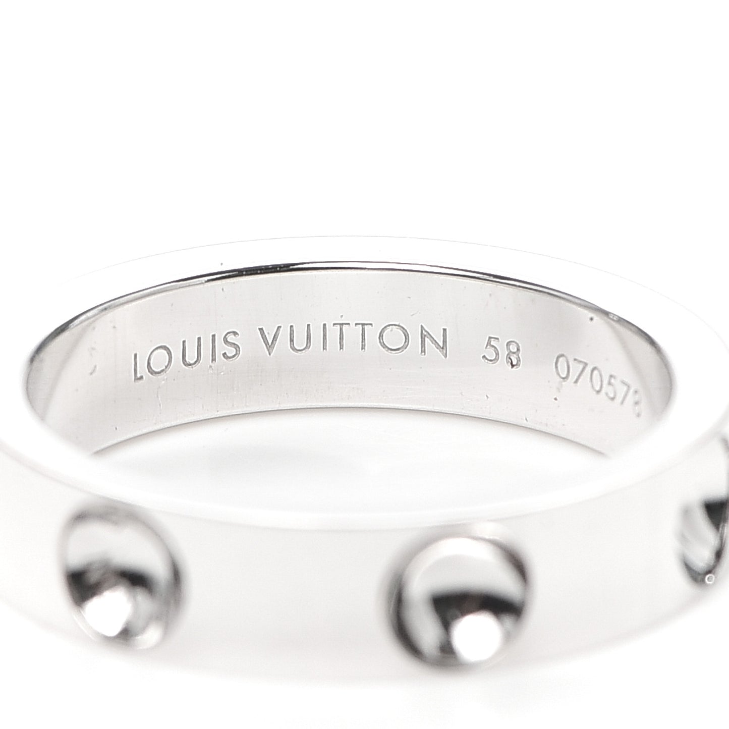 18K White Gold Empreinte Ring 58 8.5