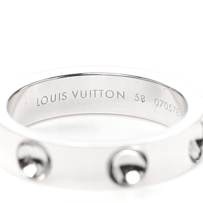 Louis Vuitton 18K White Gold Empreinte Ring 58 8.5 4 of 5