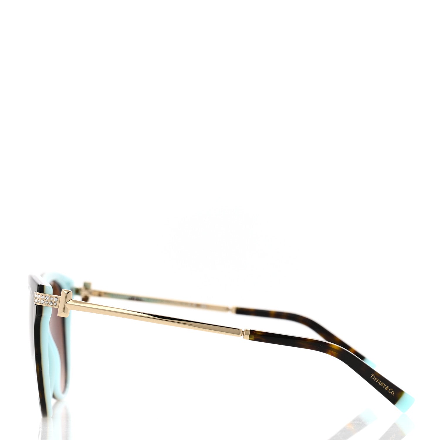 Tiffany Acetate Metal Crystal TF 4193-B Sunglasses Black Blue 3 of 7
