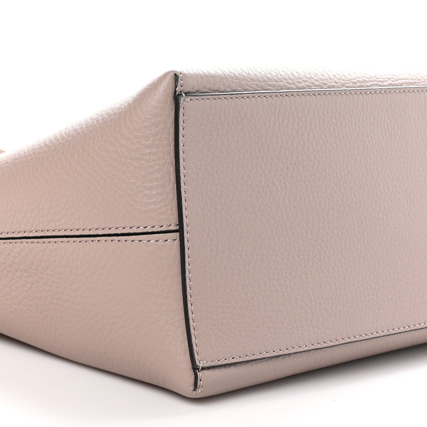 Grained Calfskin Small Rockstud Shoulder Tote Poudre