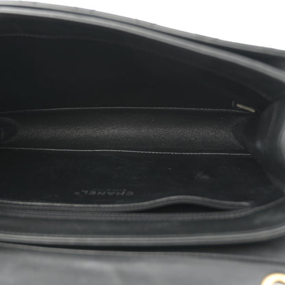Chanel Calfskin Stitched Multi Chain Flap Bag Black 5 of 12