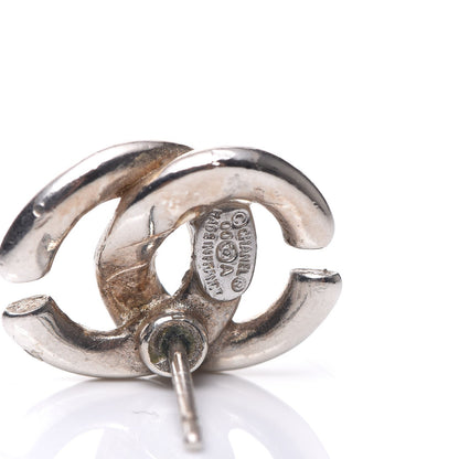Chanel Metal CC Earrings Silver 4 of 9