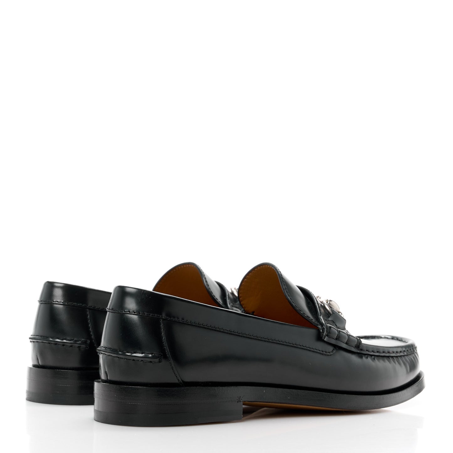 Mandala Goatskin Mens Horsebit Loafers 10 Black