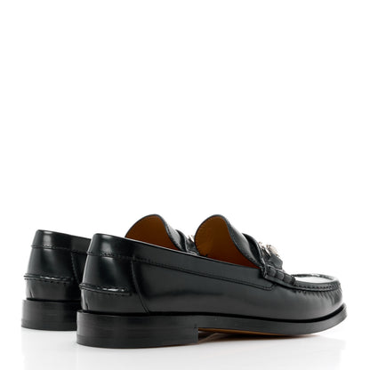 Gucci Mandala Goatskin Mens Horsebit Loafers 10 Black 4 of 11