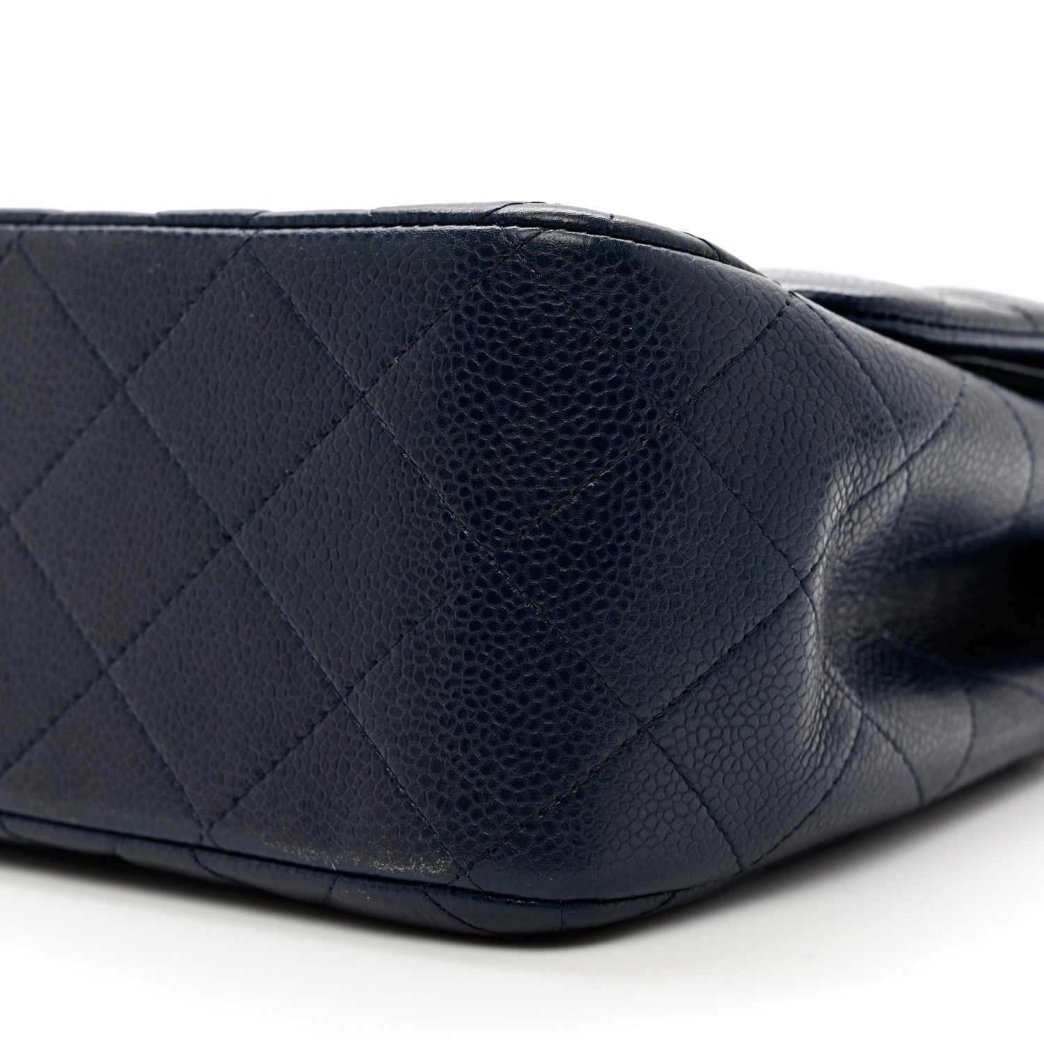 Chanel Caviar Quilted Jumbo Double Flap Navy Blue 9 of 9