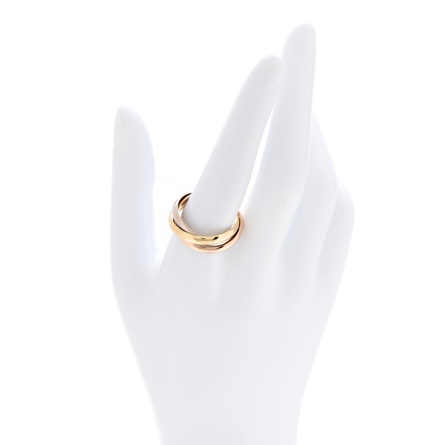 Cartier 18K Pink Yellow White Gold Classic Trinity Ring 62 10 2 of 4