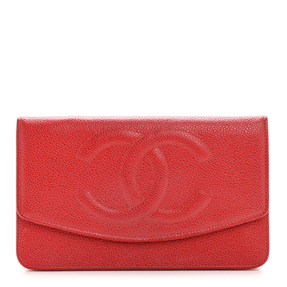 Chanel Caviar Timeless CC Wallet Red 1 of 28