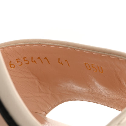Gucci Nappa Horsebit Cross Strap 95mm Sandals 41 Mystic White 9 of 10