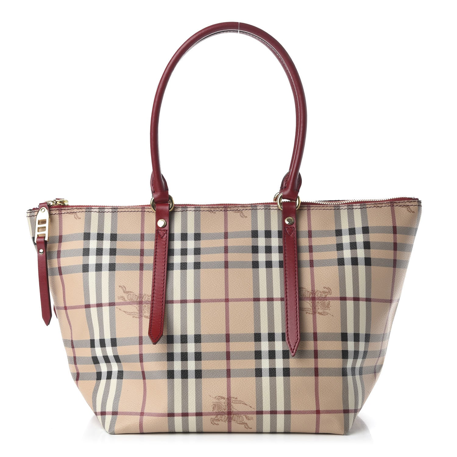 Burberry Haymarket Check Small Salisbury Tote Military Red 1 of 10