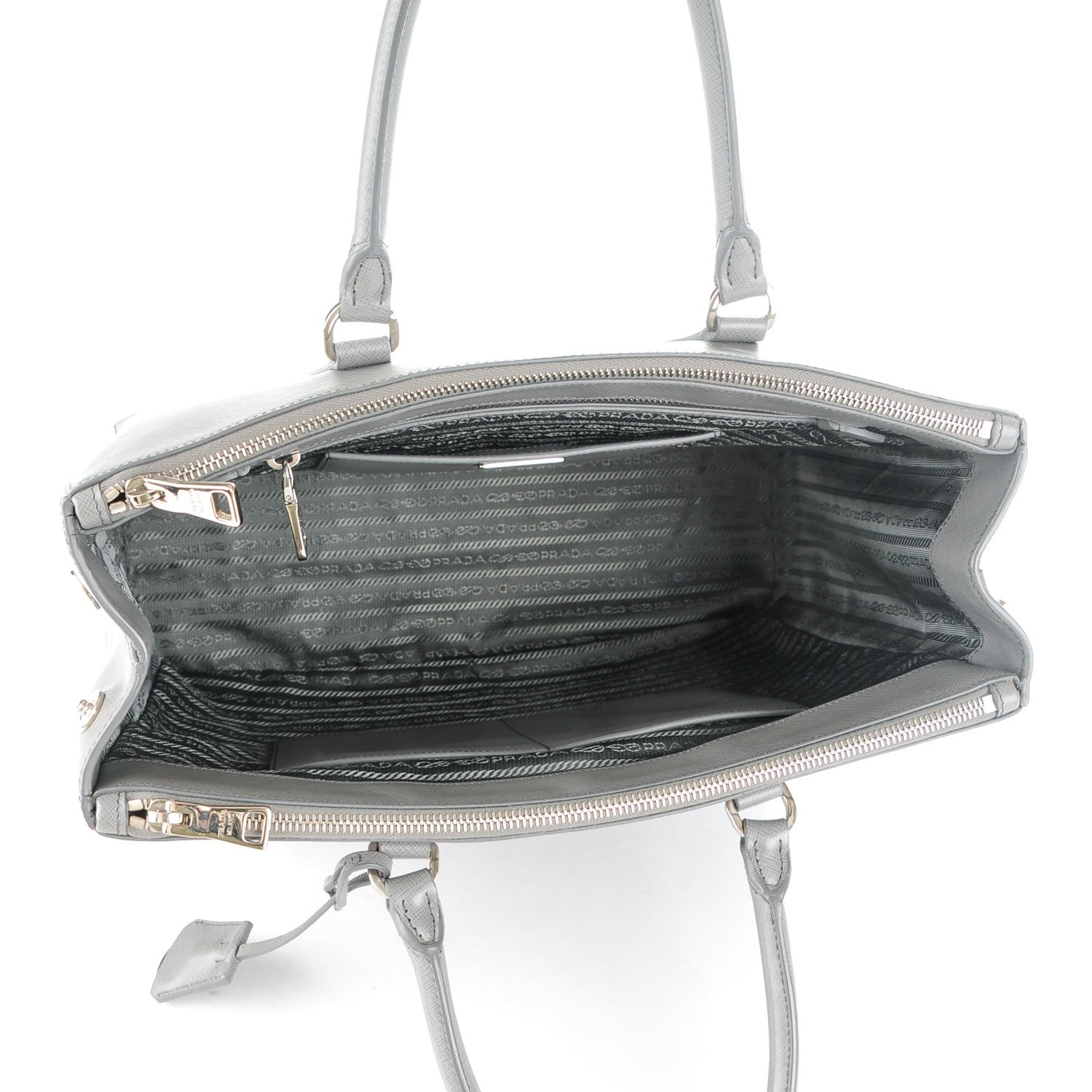 Prada Saffiano Large Galleria Double Zip Tote Marmo 6 of 9